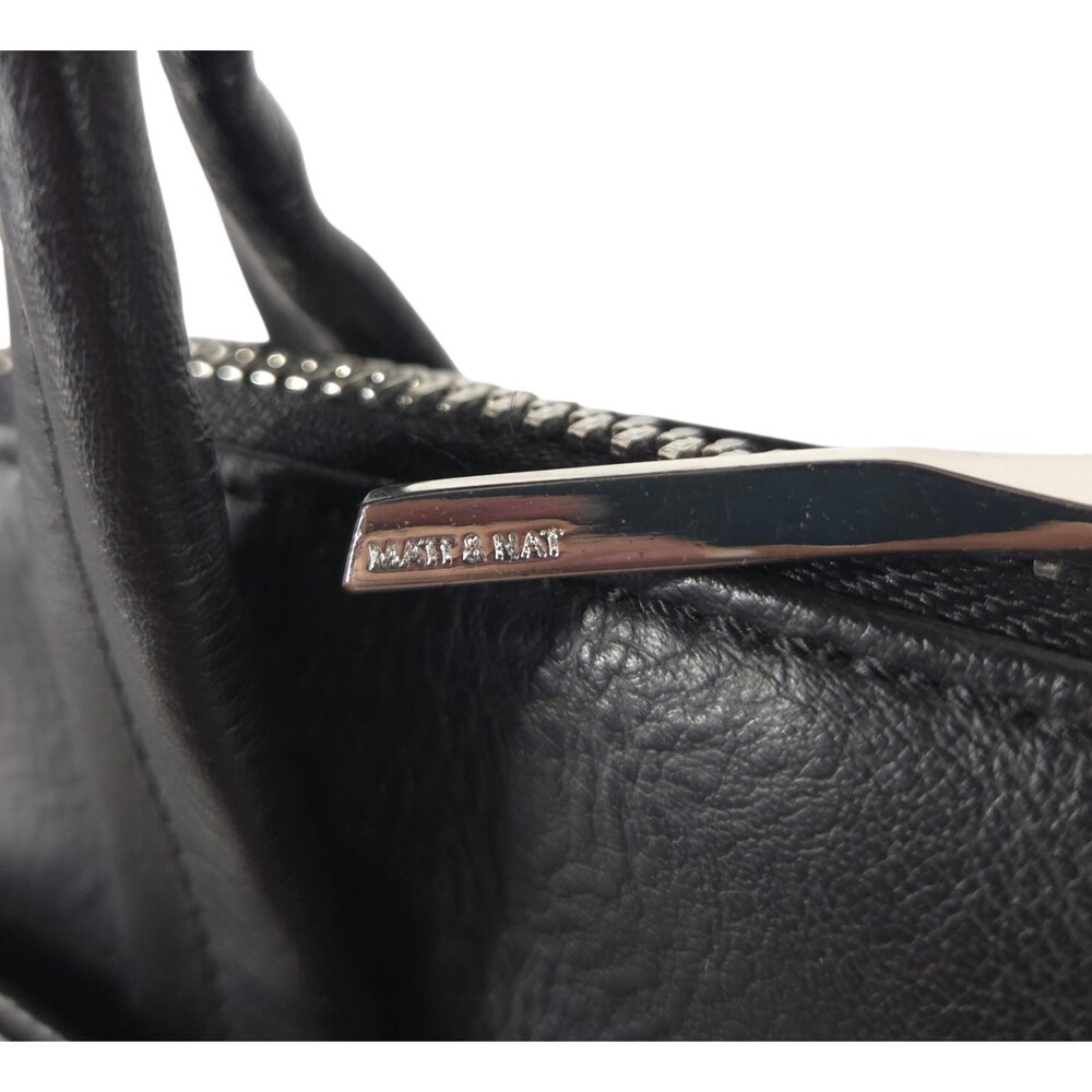Matt & Nat Vegan Leather Large Satchel Handbag Black $165 - Picture 7 of 14